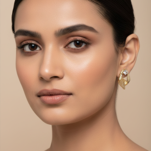 Meher White Earrings