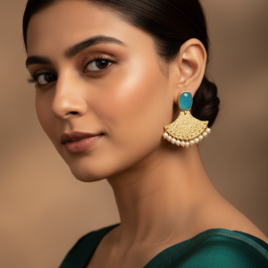Chand Pearl Earrings – Firoza Edition