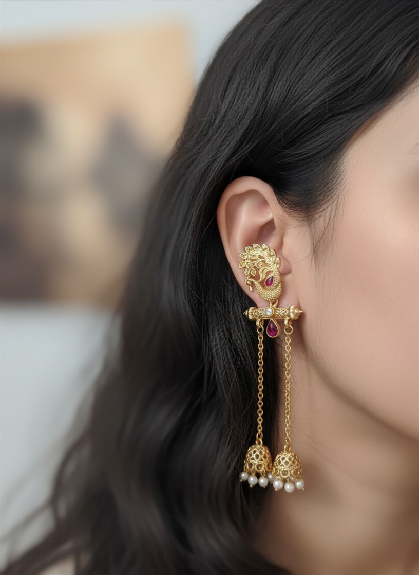 Mayura Pearl Jhumkas