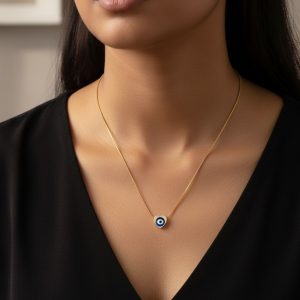 Timeless Evil Eye Heart Pendant
