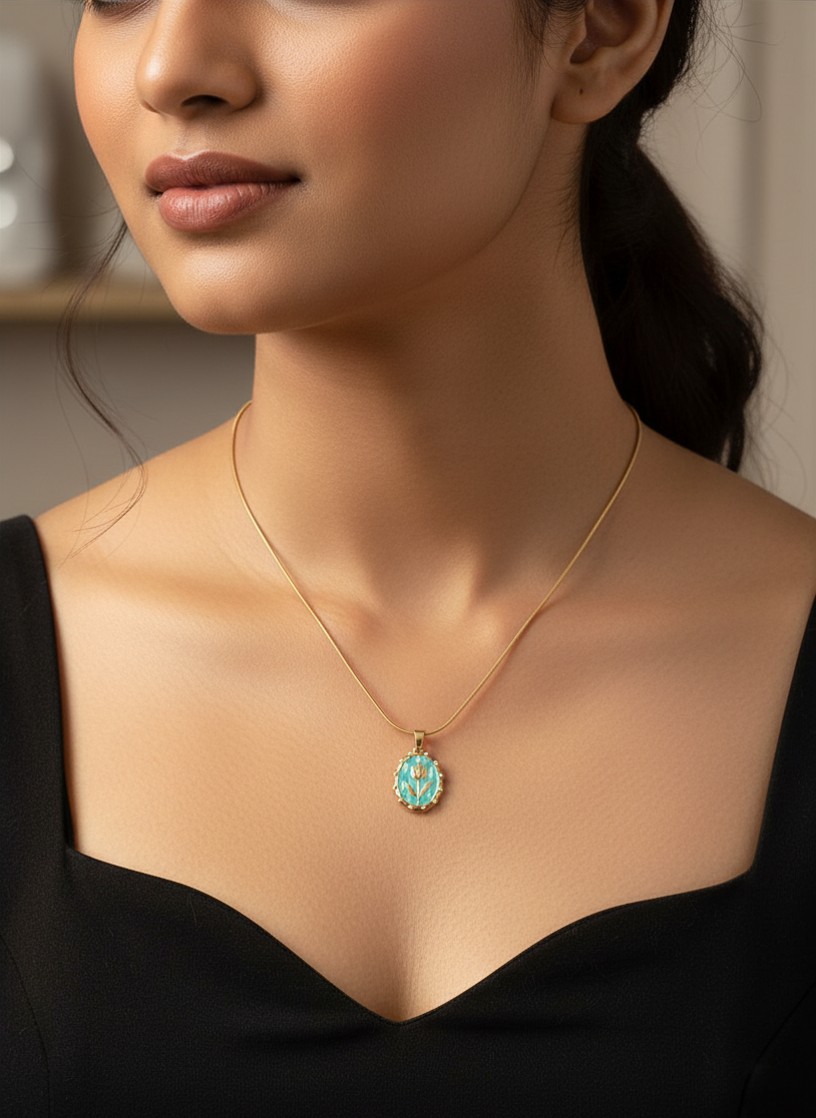 Turquoise Bloom Pendant